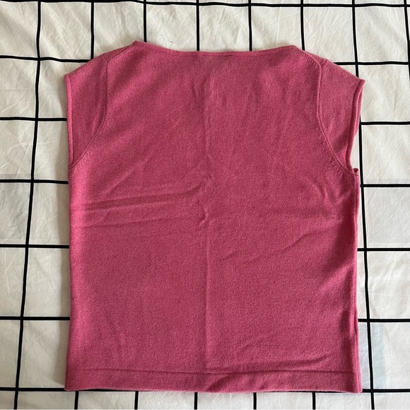 Ann Taylor 100% Cashmere Pink Short Sleeve Sweater - Picture 5 of 5